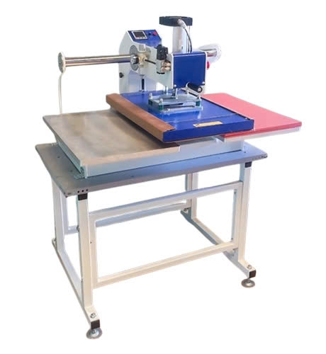 Máy ép nhiệt logo chạy bằng khí nén với 2 mâm ép 40x50 cm