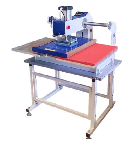Máy ép nhiệt logo chạy bằng khí nén với 2 mâm ép 40x60 cm