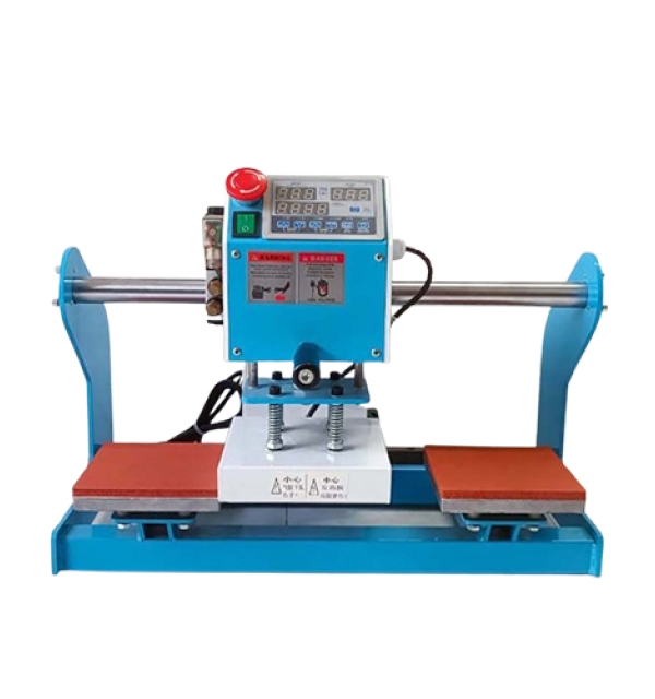 Máy Ép Nhiệt Logo 2 Mâm Ép Bán Tự Động 15x15